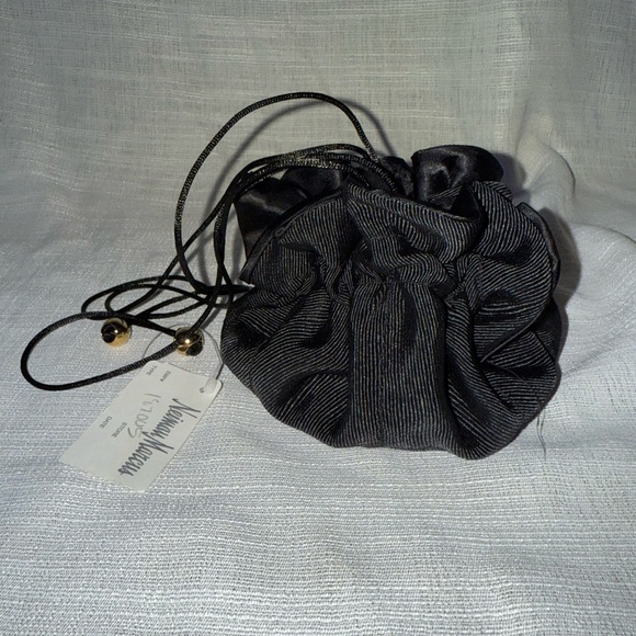 Neiman Marcus Mini Black Drawstring Bag - Picture 1 of 5